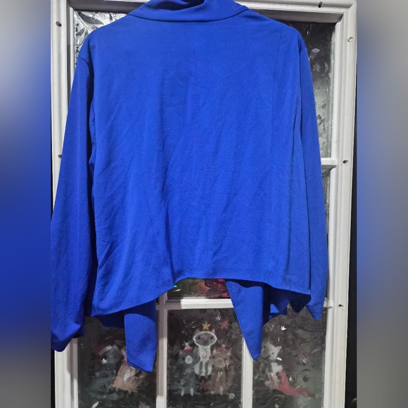 Torrid Blue Ruched Sleeve Blazer - Picture 5 of 5